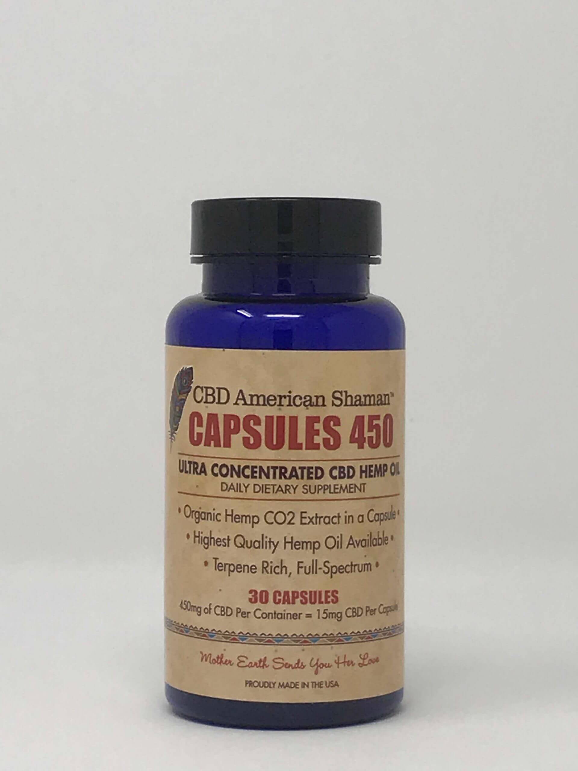 CBD AMERICAN SHAMAN CAPSULES 450 MG - Best CBD Planet